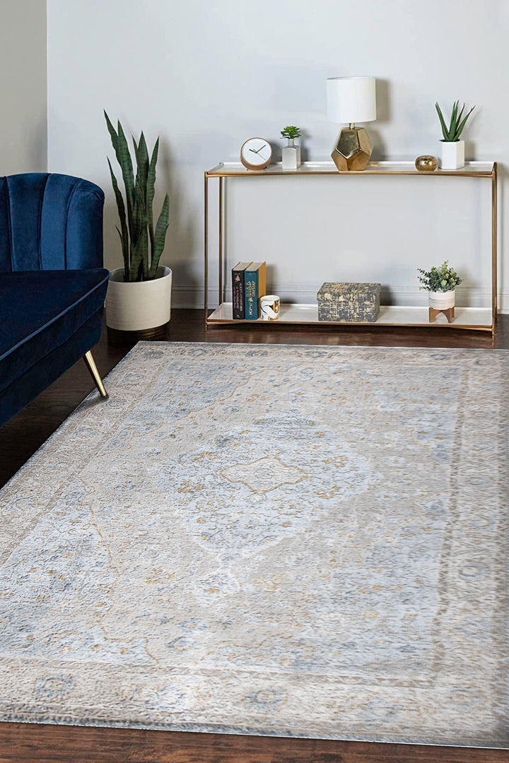 Turkish Modern  Festival WD Rug - Beige - 5.2 x 7.5 FT - Superior Comfort, Modern Style Accent Rug