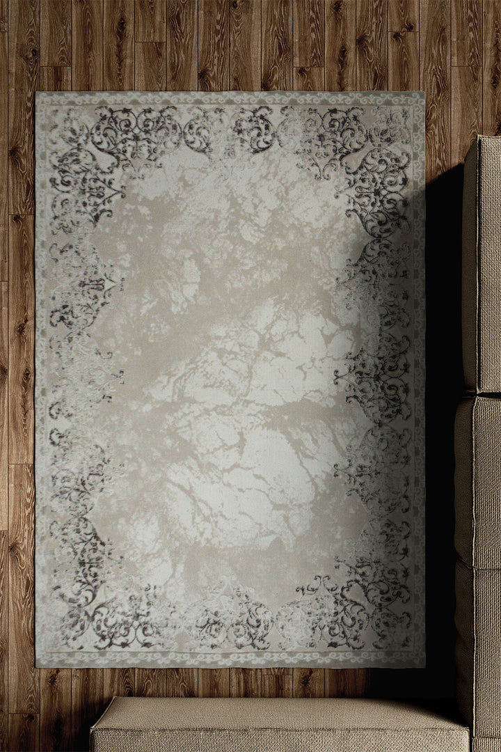 Turkish Modern Festival 1 - 5.2 x 7.5 FT - Beige - Sleek and Minimalist for Chic Interiors