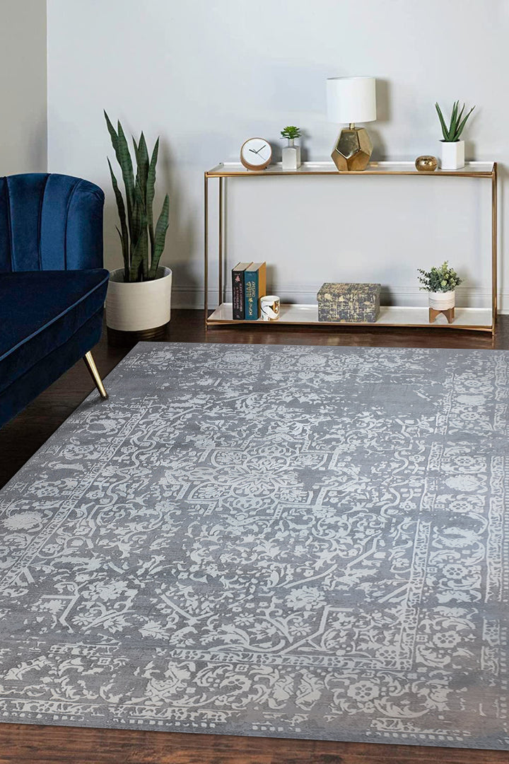 Turkish Modern Festival-1 Rug - 7.8 x 11.1  FT - Gray  Superior Comfort, Modern Style Accent Rugs