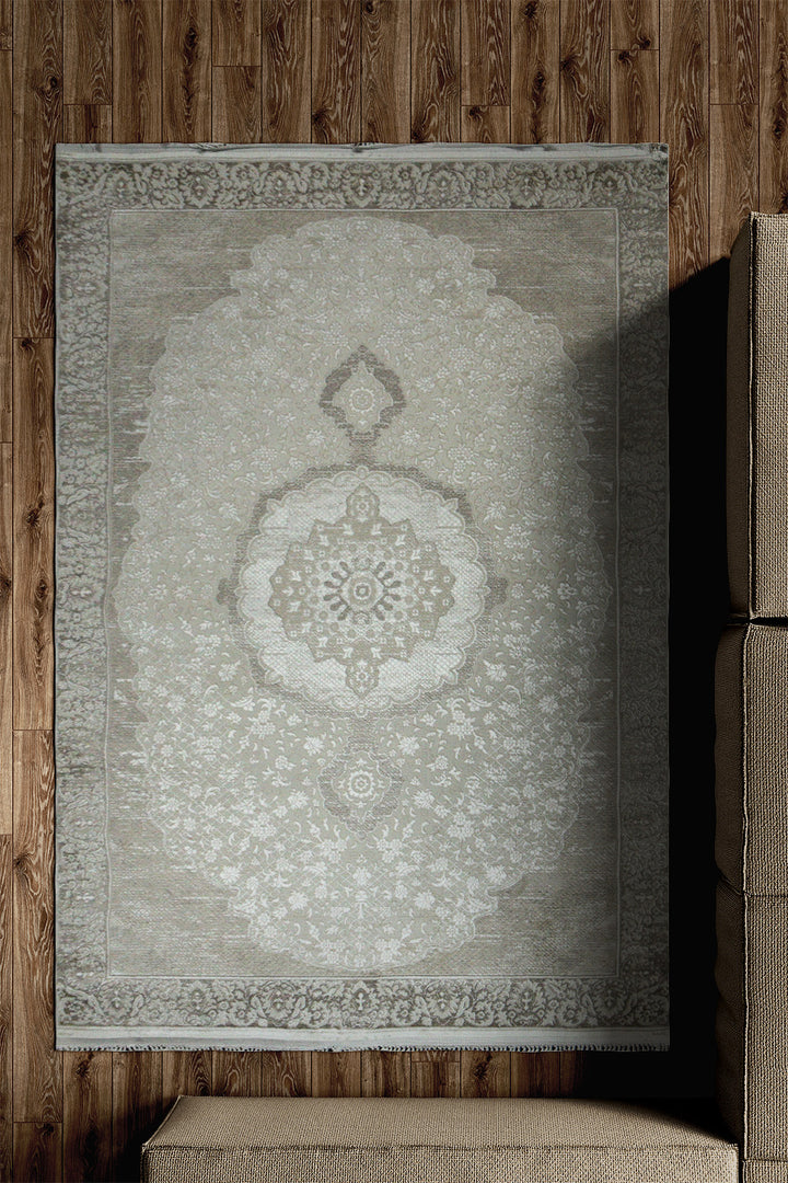 Turkish Modern Festival 1 - 5.2 x 7.5 FT - Cream - Sleek and Minimalist for Chic Interiors