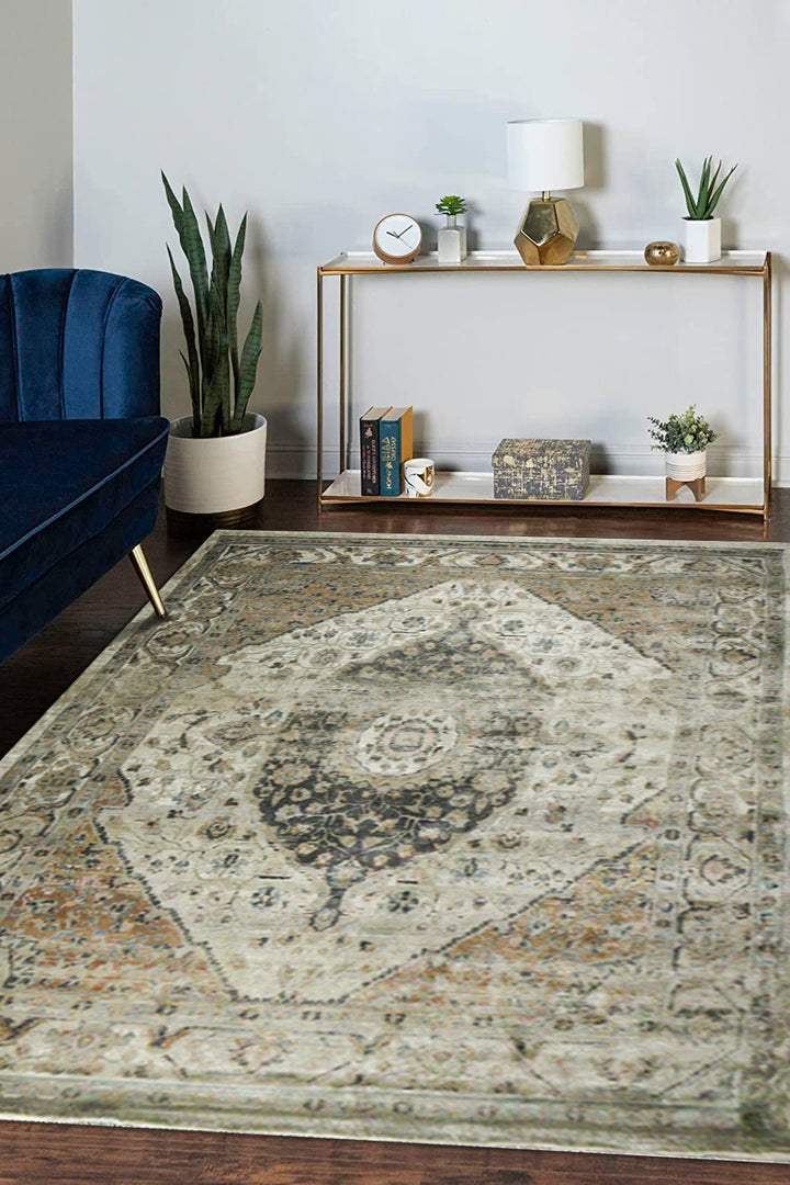 Turkish Modern Festival Plus Rug - 9.1 x 12.7 FT - Gray - Sleek and Minimalist for Chic Interiors