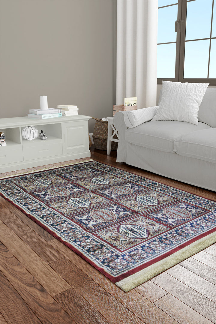 Classical Turkish Topaz Rug - 3.2 x 4.9 FT - Resilient Construction for Long-Lasting Use