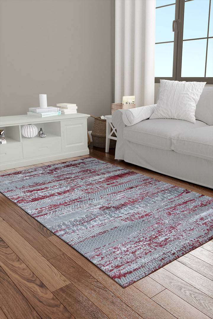 Turkish Matrix Rug - 3.2 x 4.9 FT - Contemporary Abstract Elegance with Premium Quality