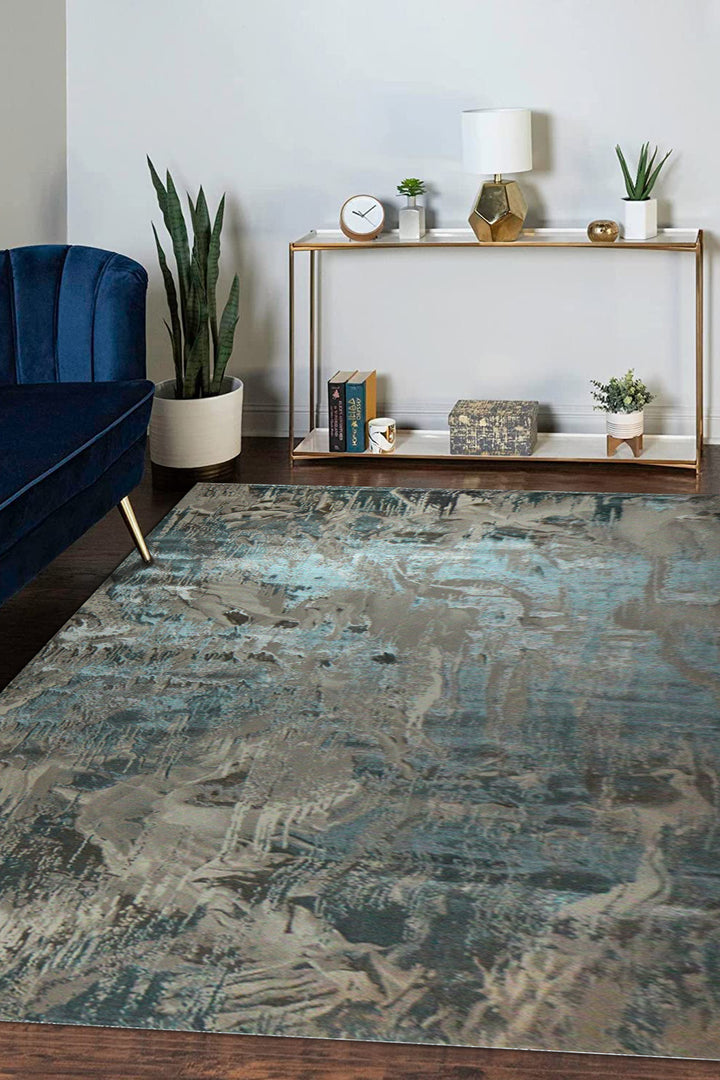 Turkish Matrix Rug - 6.5 x 9.5 FT - Contemporary Abstract Elegance with Premium Quality