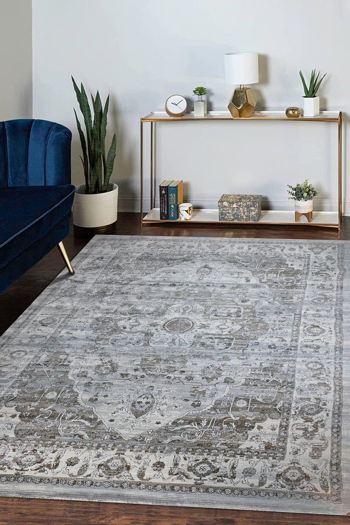 Turkish Modern Festival-Plus Rug - 7.8 x 10.4  FT - Gray  Superior Comfort, Modern Style Accent Rugs