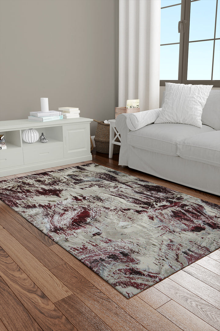 Turkish Matrix Rug - 3.9 x 5.5 FT - Contemporary Abstract Elegance with Premium Quality