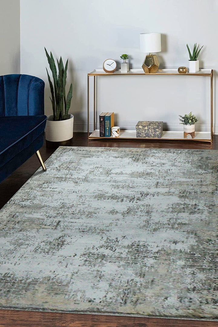 Turkish Modern Festival Oval Rug - 5.2 x 9.5 FT - Sleek and Minimalist for Chic Interiors