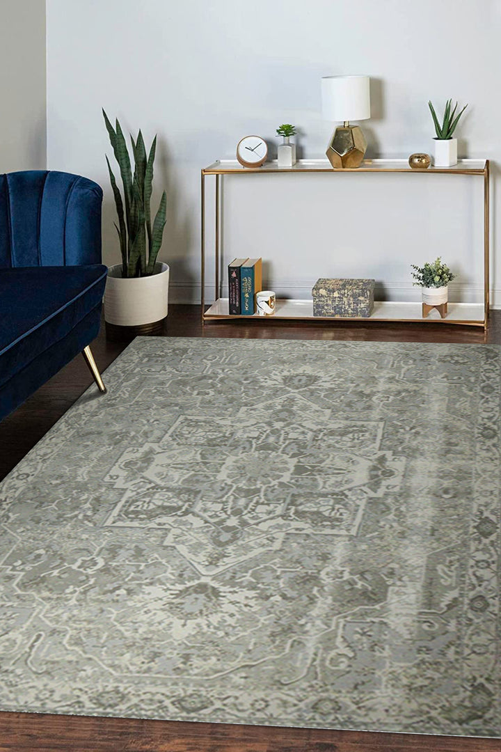 Turkish Modern Festival Plus Rug - 9.5 x 12.5 FT - Beige - Sleek and Minimalist for Chic Interiors