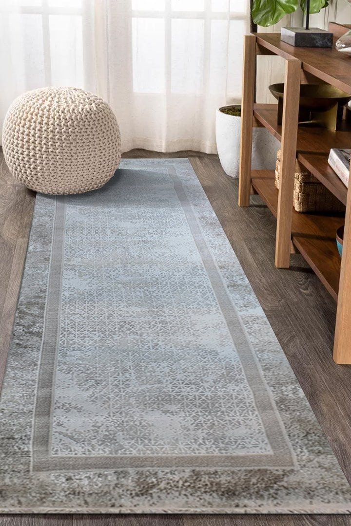 Turkish Modern  Festival Plus Rug - 3.2 x 9.8 FT - White  Superior Comfort, Modern Style Accent Rugs