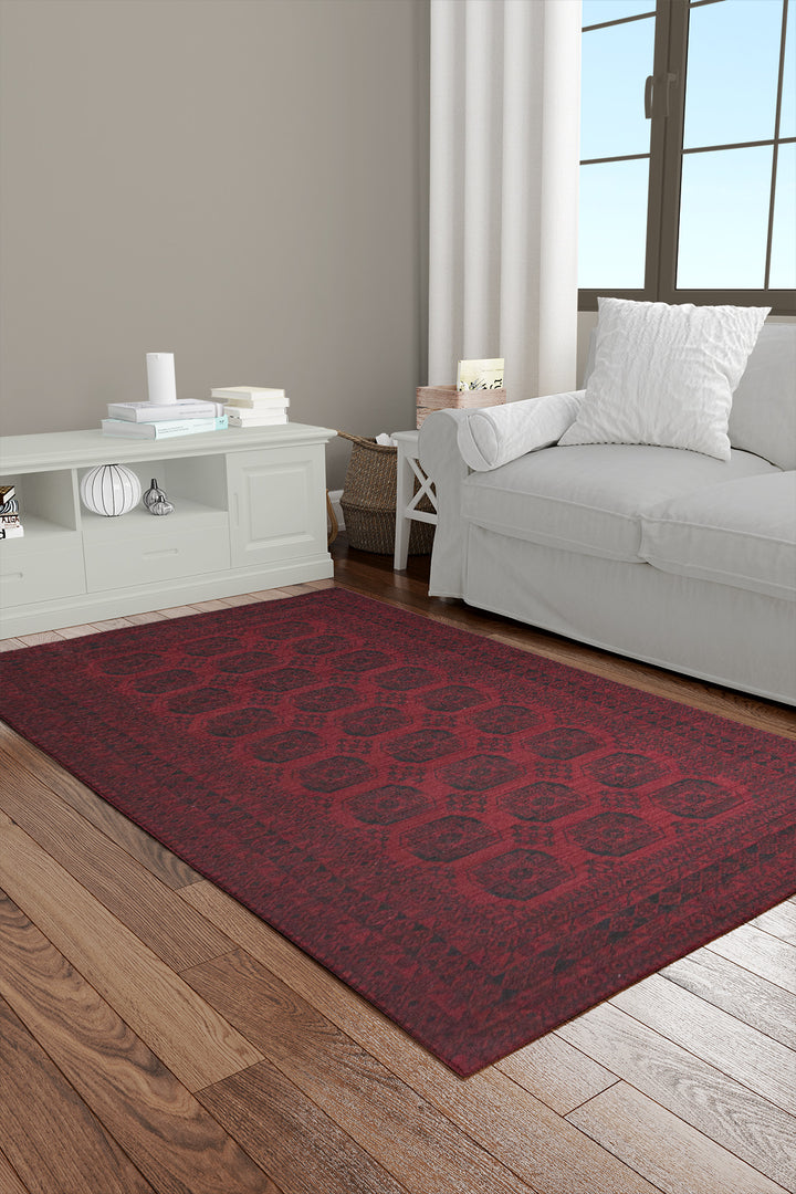 Turkish Modern  Festival WD Rug - Red - 3.3 x 6.6 FT - Superior Comfort, Modern Style Accent Rug