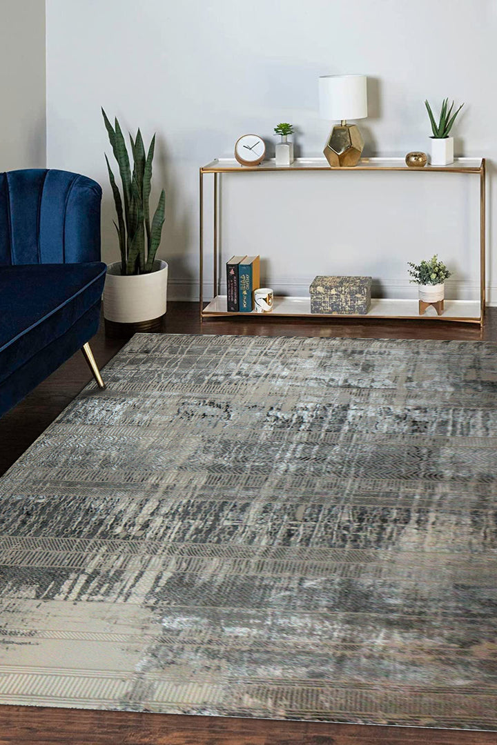 Turkish Matrix Rug - 8.2 x 11.5 FT - Contemporary Abstract Elegance with Premium Quality