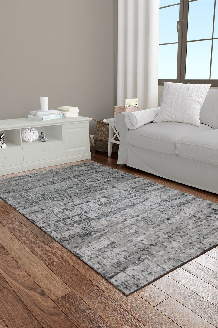 Turkish Modern Festival WD Rug - 2.6 x 3.8 FT - Gray - Sleek and Minimalist for Chic Interiors