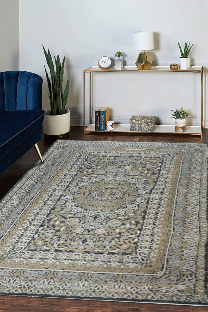 Turkish Modern Festival 1 Rug - 7.5 x 9.5 FT - Cream - Sleek and Minimalist for Chic Interiors