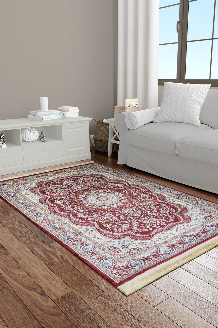 Classical Turkish Topaz Rug - 3.2 x 4.9 FT - Resilient Construction for Long-Lasting Use