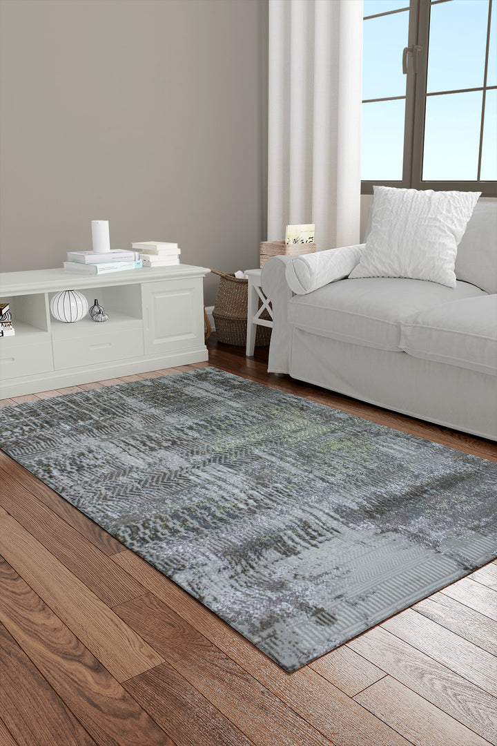 Turkish Matrix Rug - 3.2 x 4.9 FT - Contemporary Abstract Elegance with Premium Quality