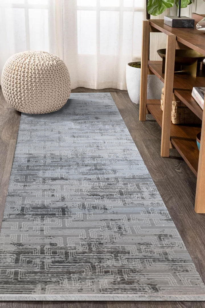 Turkish Modern  Festival Plus Rug - 3.2 x 9.8 FT - Gray  Superior Comfort, Modern Style Accent Rugs