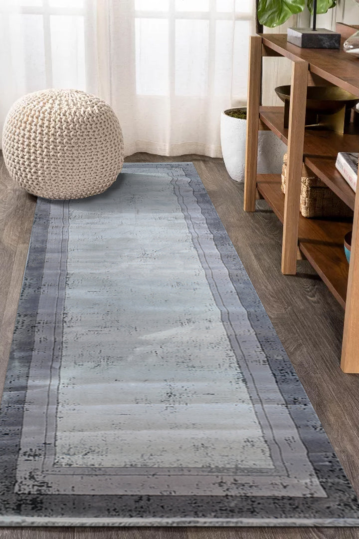 Premium Quality Turkish-Bamboo Rug - 3.2 x 9.8 FT - Gray  Superior Comfort, Modern Style Accent Rugs