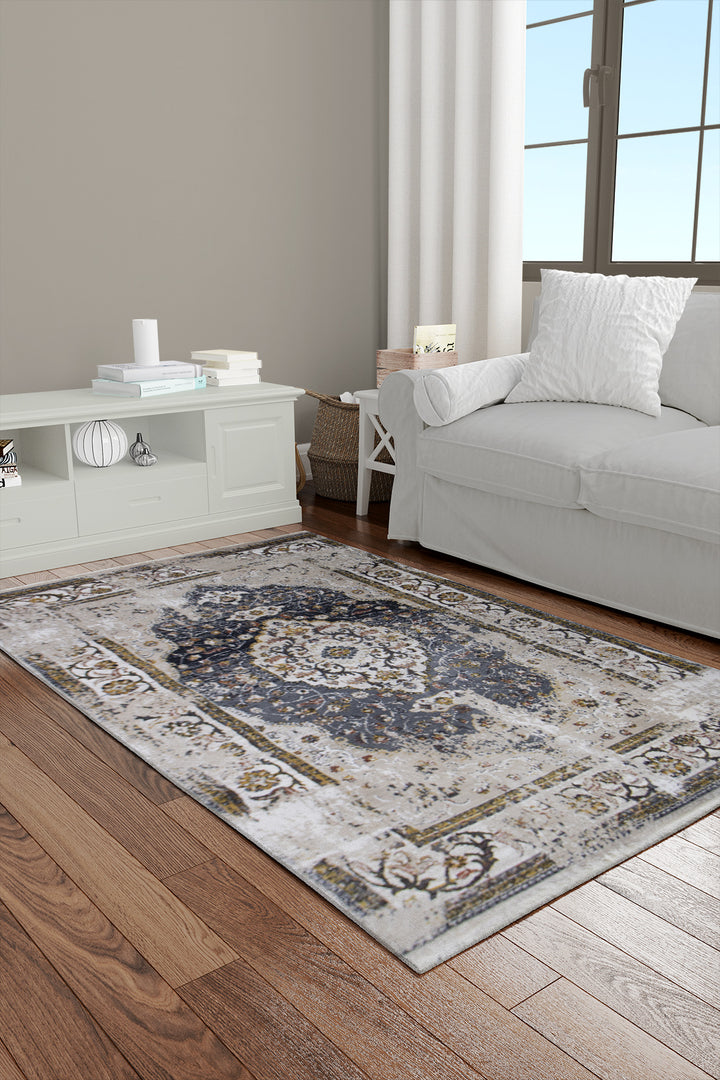 Turkish Allure Rug - 3.9 x 5.9 FT -  Beige - Elegant Woven Design with Premium Quality