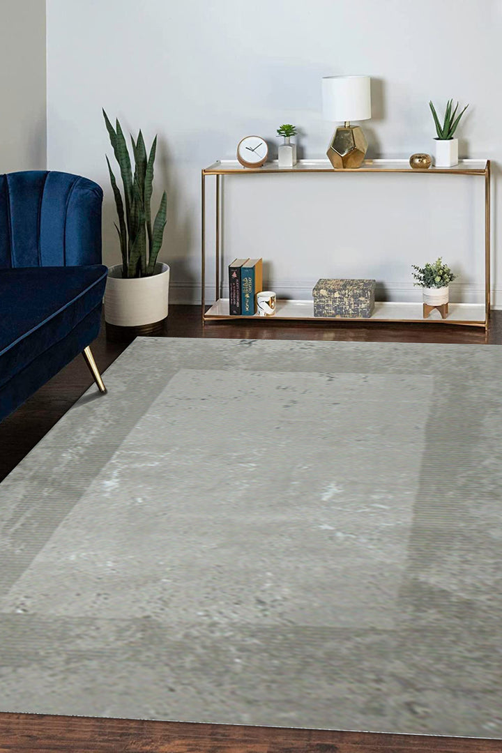 Turkish Modern Festival 1 Rug - 6.5 x 9.5 FT - Gray - Sleek and Minimalist for Chic Interiors