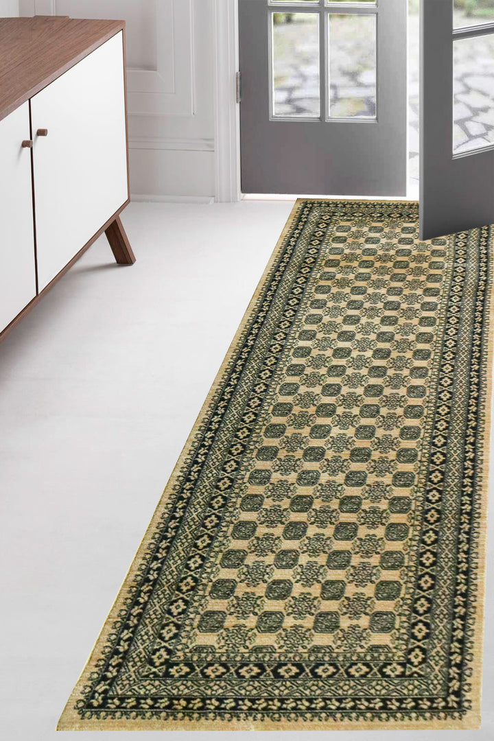 Turkish Modern  Festival Wd Rug  - 2.6 x 8.2 FT - Beige -  Luxurious Woven Masterpiece 50% Off!