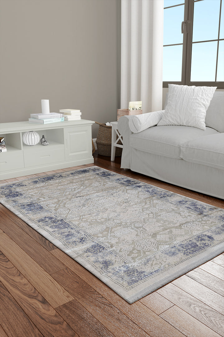 Irani Farsh E Firozeh-P Rug - 2.6 x 4.9  FT - Gray  Superior Comfort, Modern Style Accent Rugs