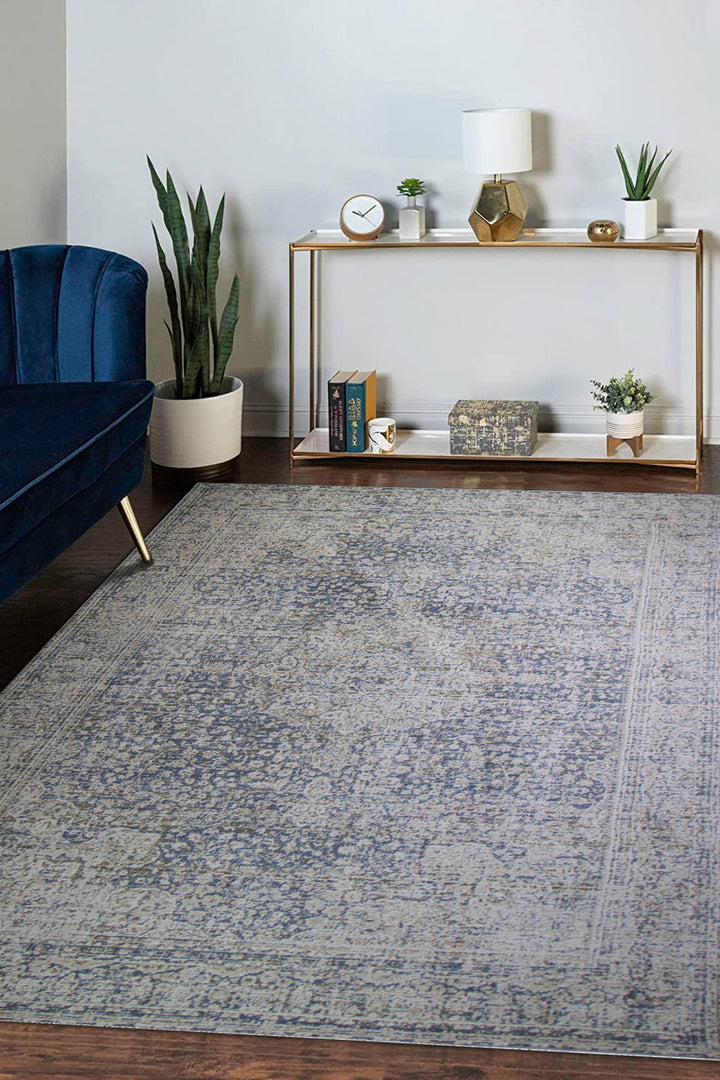 Turkish Modern  Festival 1 Rug - 7.7 x 10.0 FT - Blue - Superior Comfort, Modern Style Accent Rugs