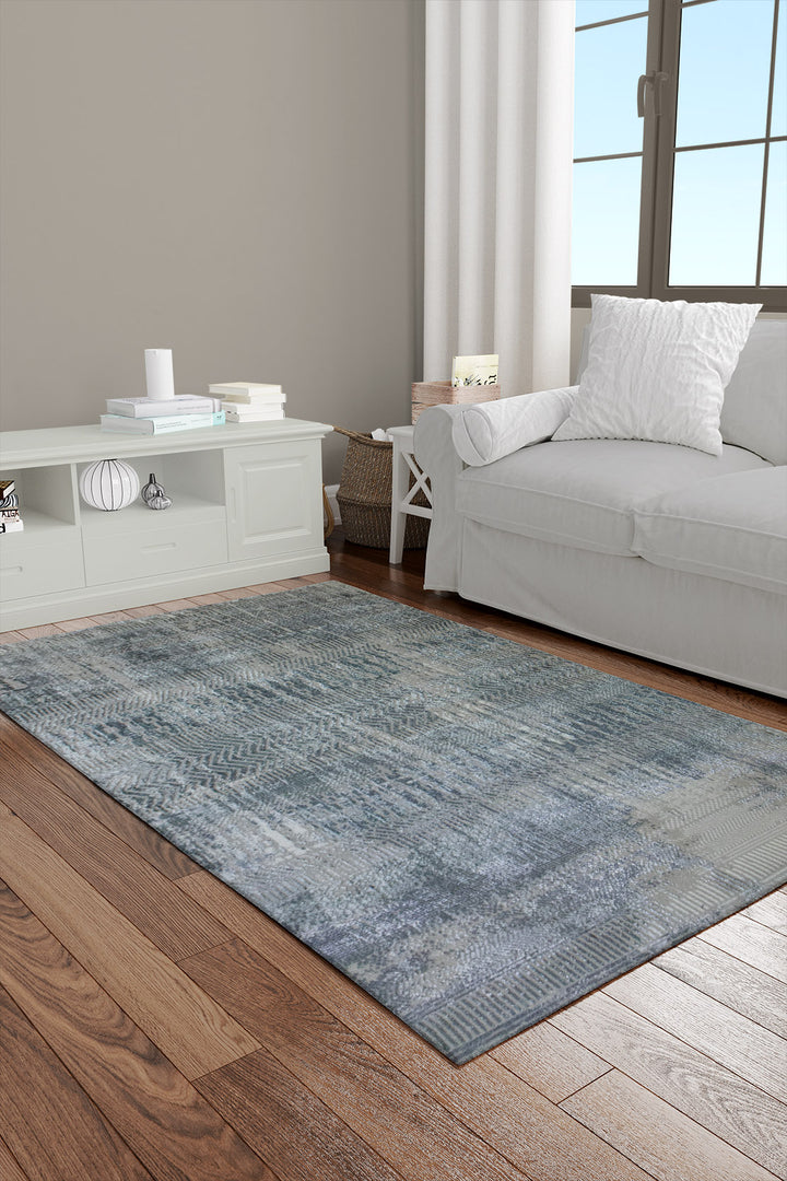 Turkish Matrix Rug - 3.2 x 4.9 FT - Contemporary Abstract Elegance with Premium Quality