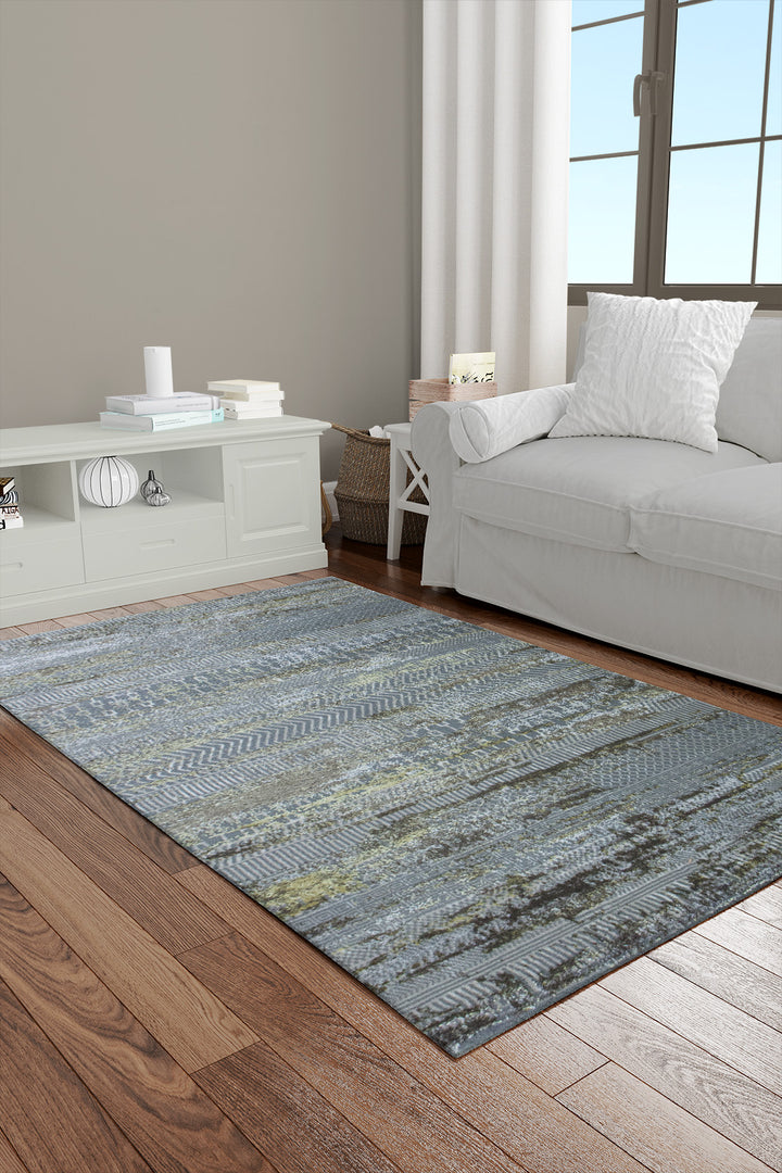 Turkish Matrix Rug - 3.2 x 4.9 FT - Contemporary Abstract Elegance with Premium Quality