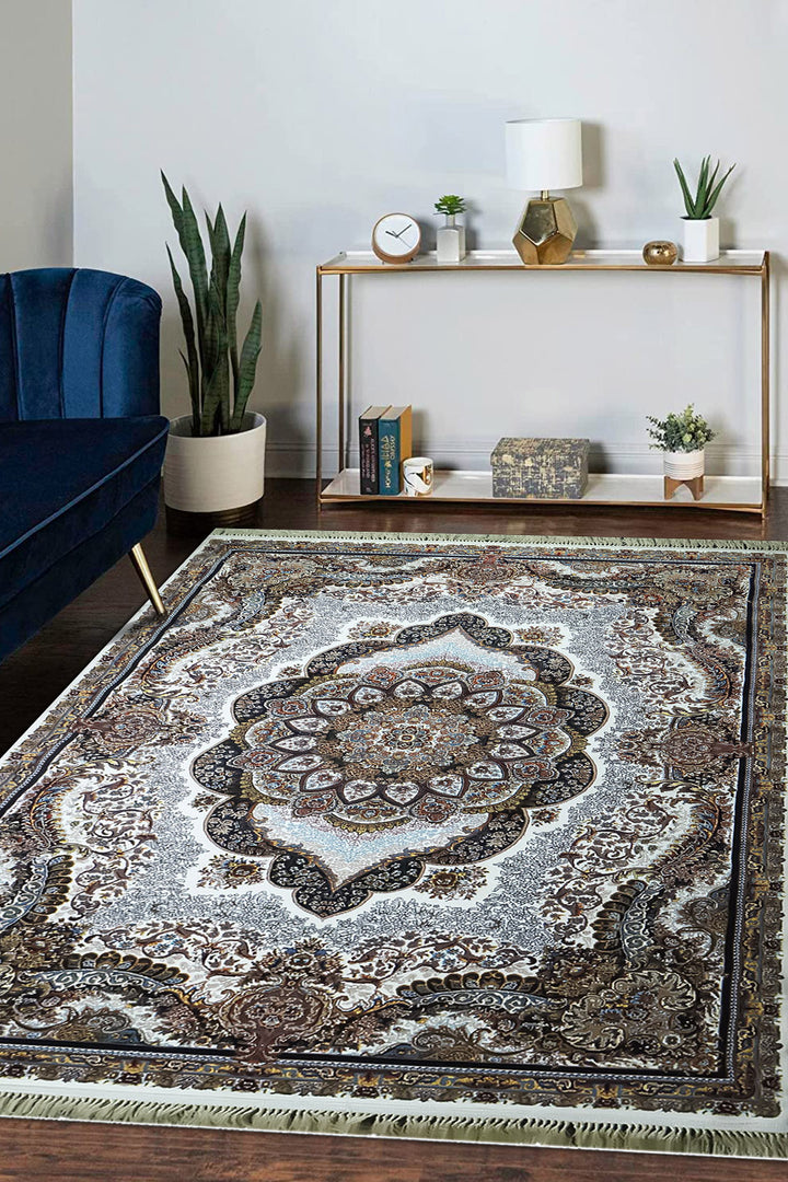 Irani Farsh E Firozeh-P Rug - 5.9 x 8.8 FT - Premium and Classical Design | 50% OFF Sale!