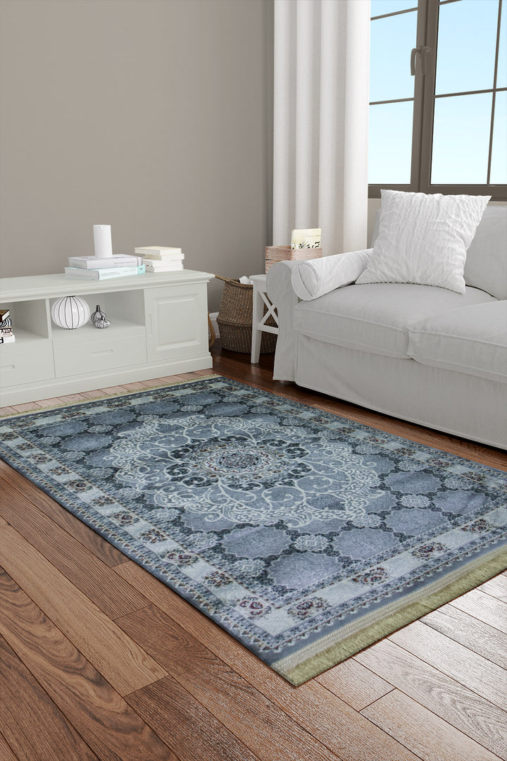 Classical Turkish Topaz Rug - 3.2 x 4.9 FT - Resilient Construction for Long-Lasting Use