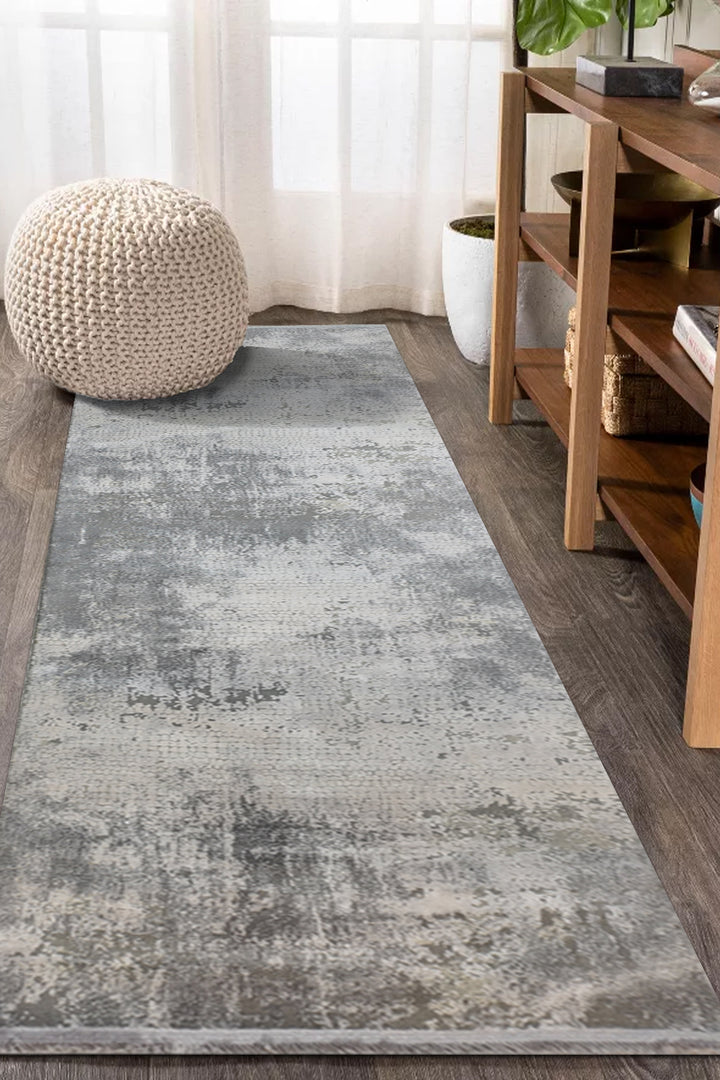 Turkish Premium Sunrise Rug - 2.6 x 9.8 FT - Gray  Superior Comfort, Modern Style Accent Rugs