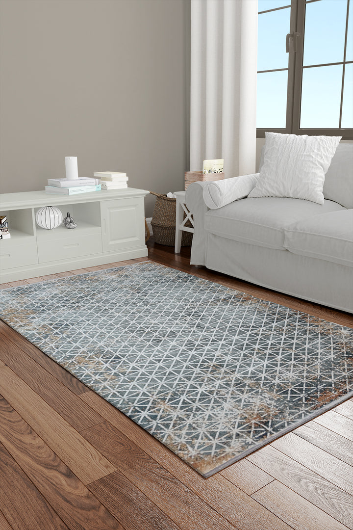 Premium Quality Turkish-Bamboo Rug - 3.2 x 6.5 FT - Gray  Superior Comfort, Modern Style Accent Rugs