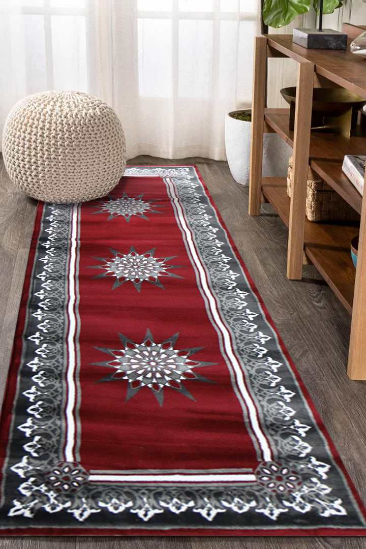 Turkish Modern Festival WD Rug - Red and Cream - 3.2 x 9.8 FT - Superior Comfort, Modern & runners Style Accent Rugs (Copy)