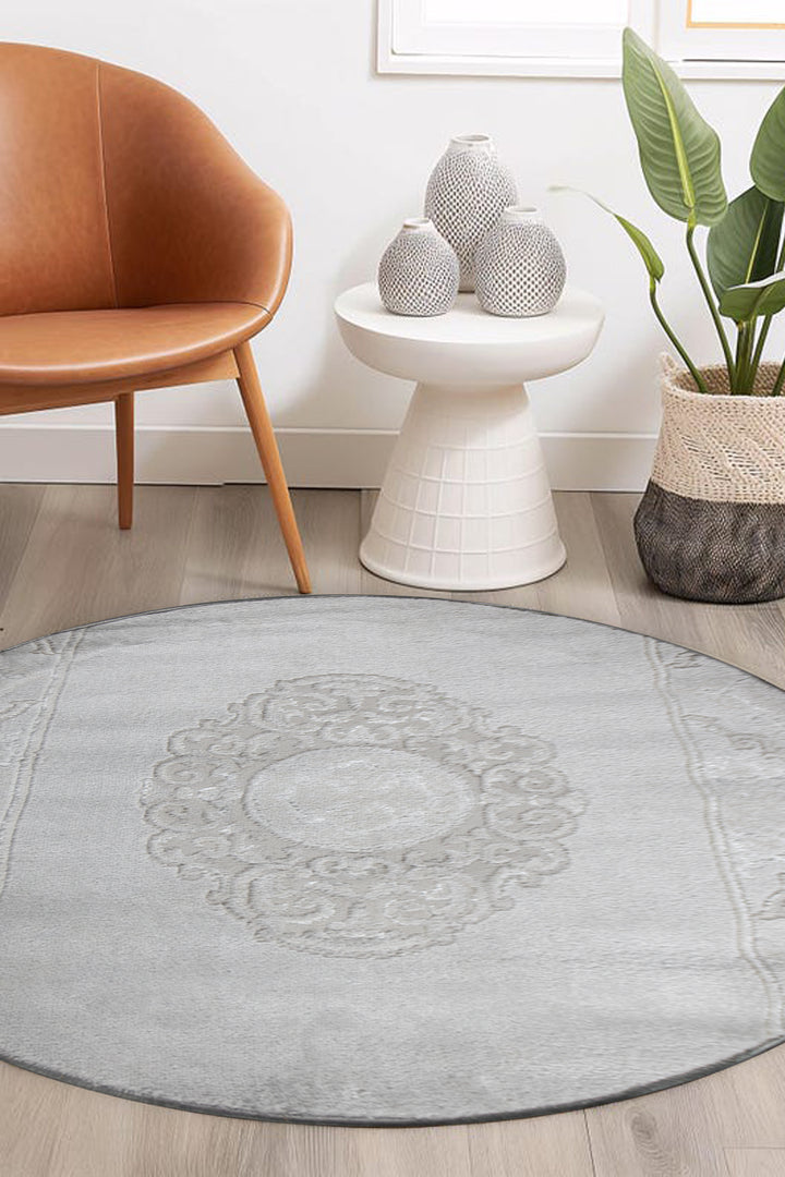 Turkish Modern  Festival WD Rug - Gray - 3.2 x 3.2 FT - Superior Comfort, Modern Style Accent Rug