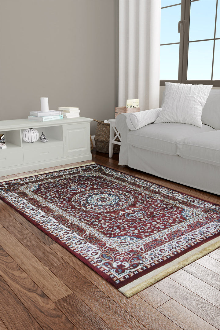 Classical Turkish Topaz Rug - 3.2 x 4.9 FT - Resilient Construction for Long-Lasting Use