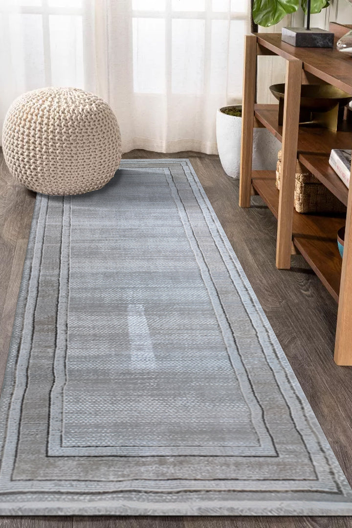 Turkish Modern Festival-1 Rug - 3.2 x 9.8 FT - Gray  Superior Comfort, Modern Style Accent Rugs