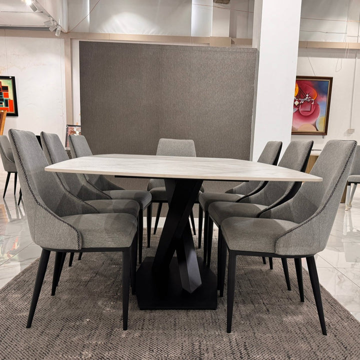 Noir Dining Table 4043 (Dining Table + 8 chairs)