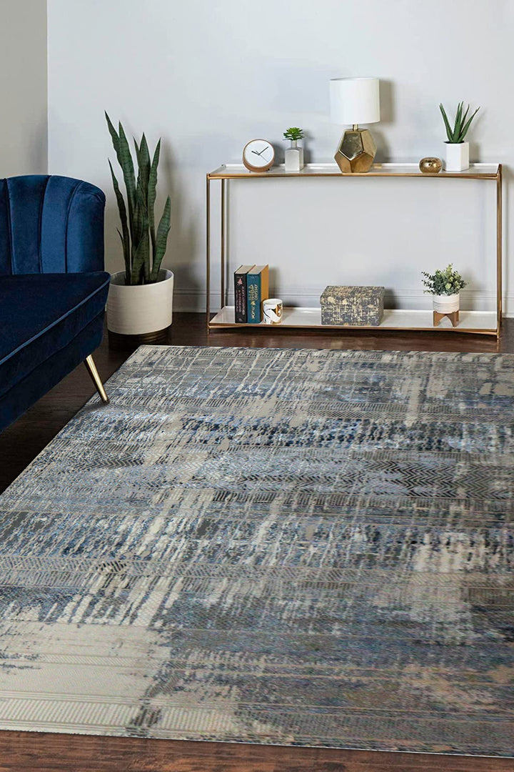 Turkish Matrix Rug - 6.5 x 9.5 FT - Contemporary Abstract Elegance with Premium Quality