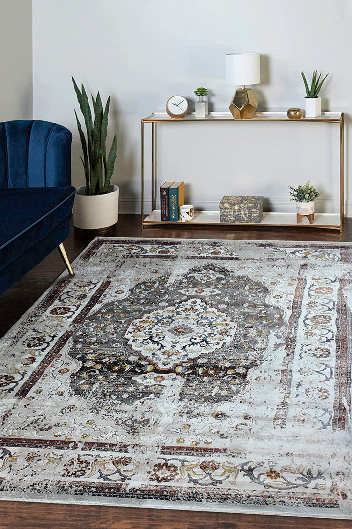 Turkish Allure Rug - 7.8 x 10.8  FT - Beige  Superior Comfort, Modern Style Accent Rugs