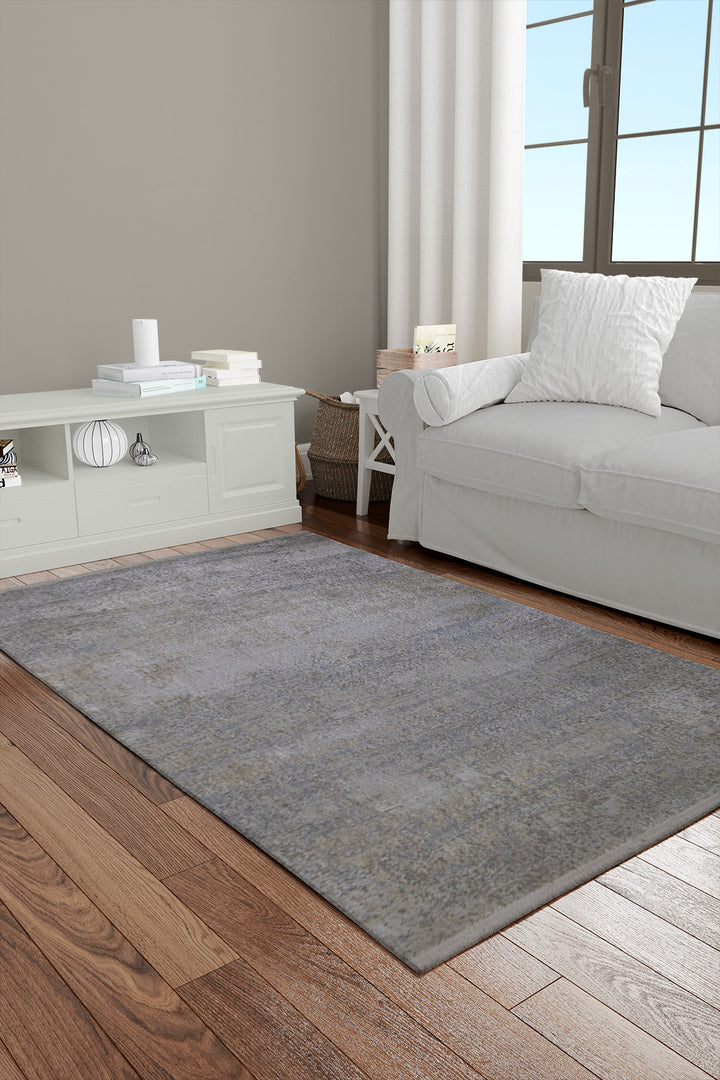 Turkish Modern  Festival Viscos Rug - 2.6 x 3.9 FT - Gray - Superior Comfort, Modern Style Accent Rugs