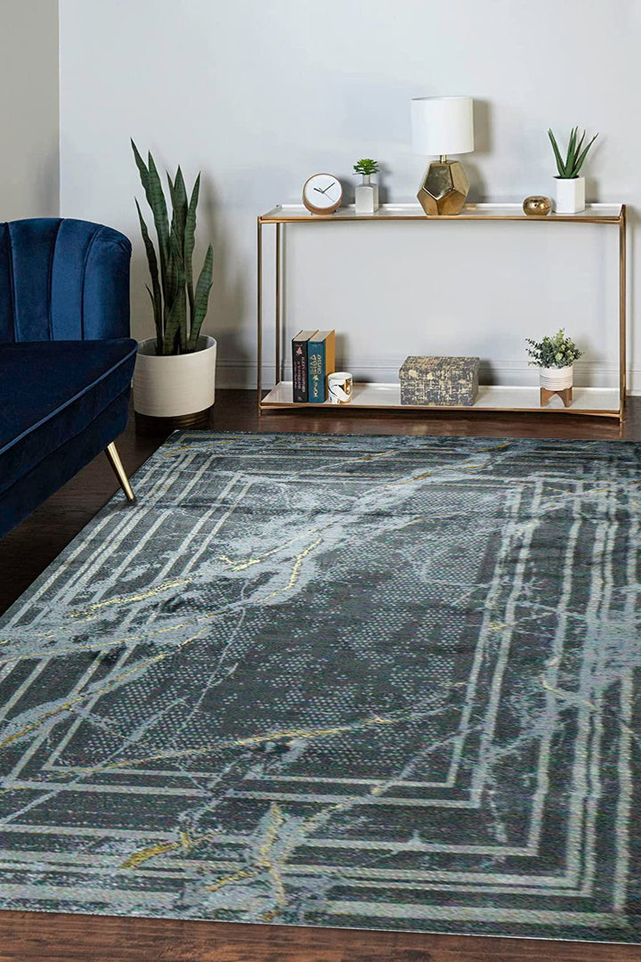 Turkish Shadows  Rug - 6.5 x 9.5 FT - Modern Abstract Design with Premium Features