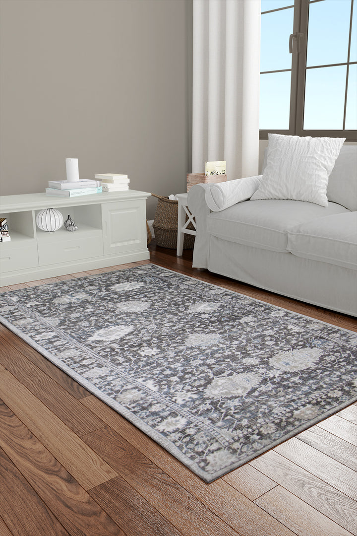 Turkish Modern  Festival 1 Rug - 3.0 x 7.2 FT - Gray - Superior Comfort, Modern Style Accent Rugs