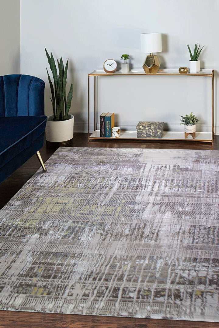 Turkish Matrix Rug - 8.2 x 11.4 FT - Beige - Contemporary Abstract Elegance with Premium Quality