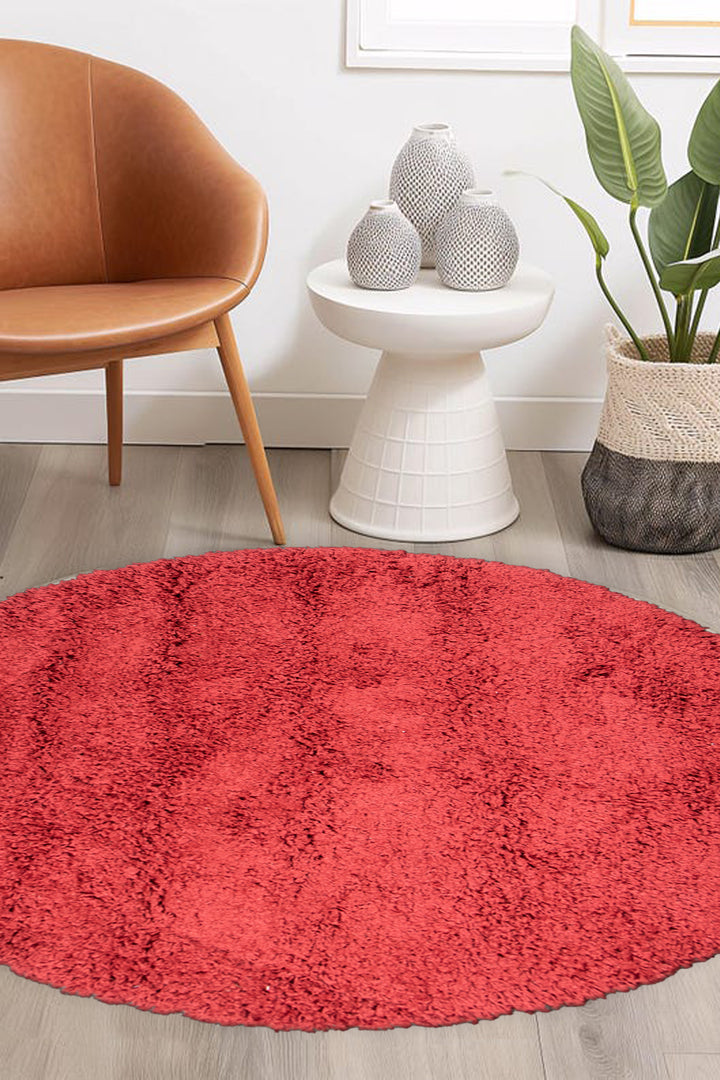 Turkish Modern  Festival WD Rug - Red - 3.9 x 3.9 FT - Superior Comfort, Modern Style Accent Rug