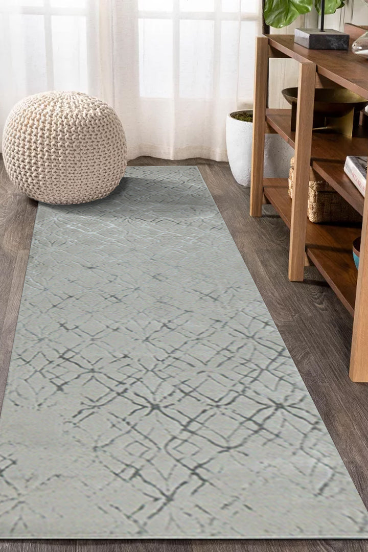 Turkish Modern Festival 1 Rug - 2.8 x 7.8 FT - Gray - Sleek and Minimalist for Chic Interiors