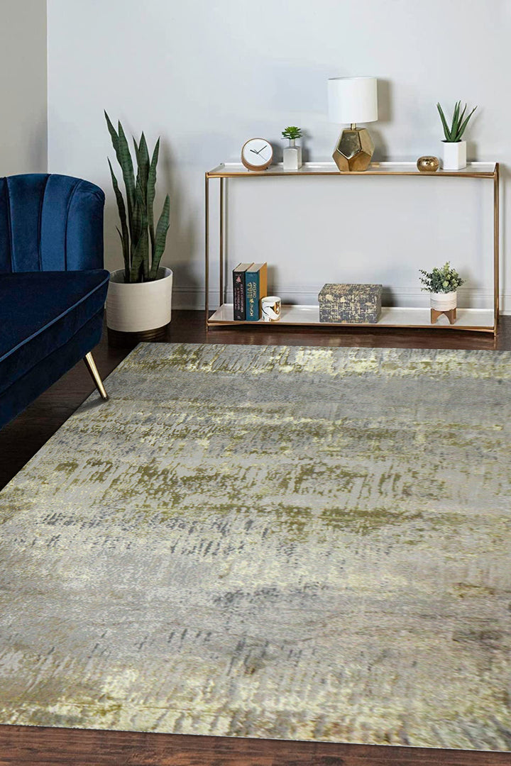 Turkish Modern Festival 1 Rug - 7.8 x 9.8 FT - Yellow - Sleek and Minimalist for Chic Interiors