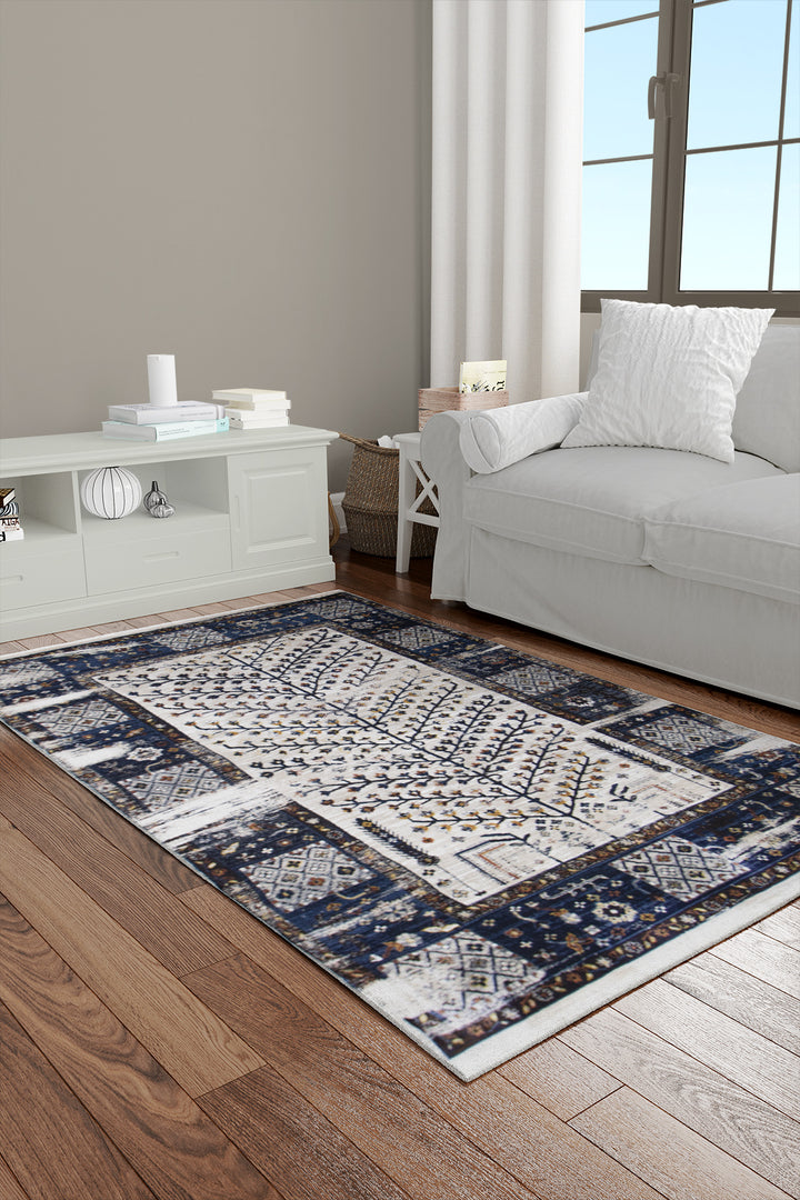 Turkish Allure Rug - 3.9 x 5.9 FT -  Beige - Elegant Woven Design with Premium Quality