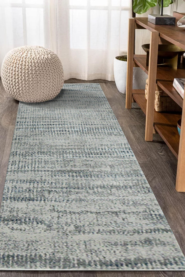 Turkish Modern Festival 1 Rug - 2.2 x 7.8 FT - Blue and Gray - Sleek and Minimalist for Chic Interiors