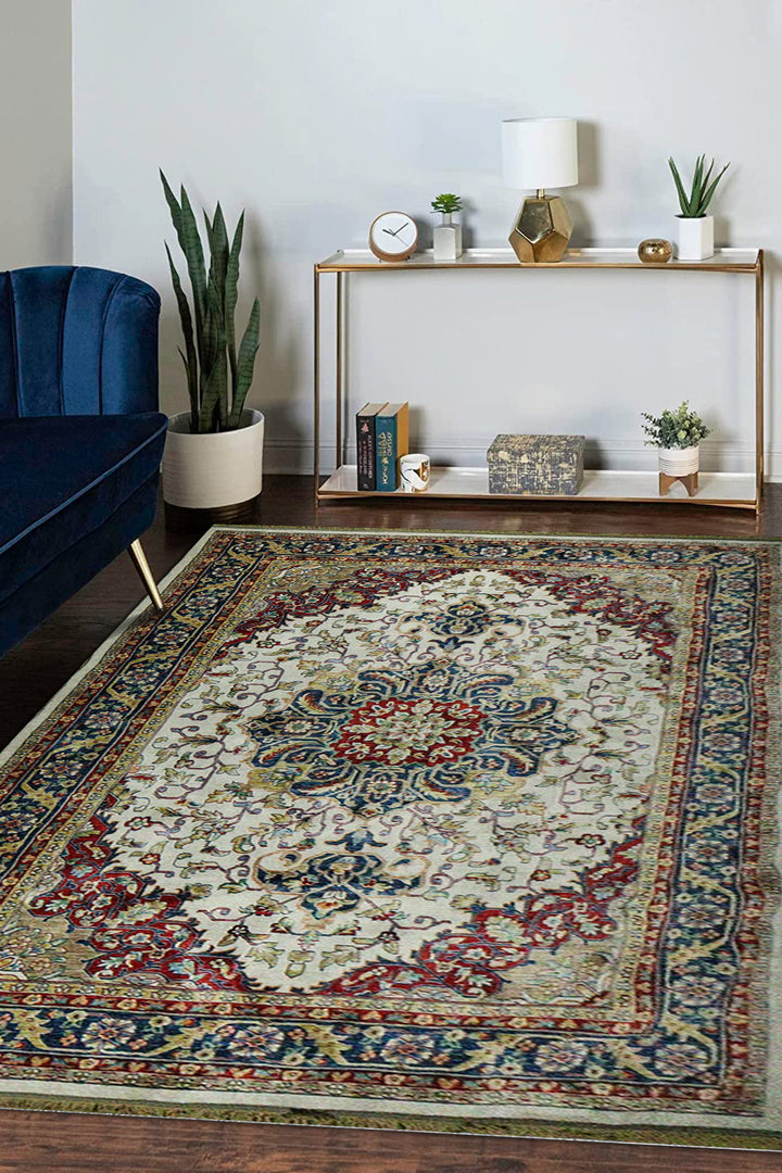 Iranian Rhyton Rugs-Wd Rug - 6.5 x 9.8 FT - Blue - Resilient Construction for Long-Lasting Use