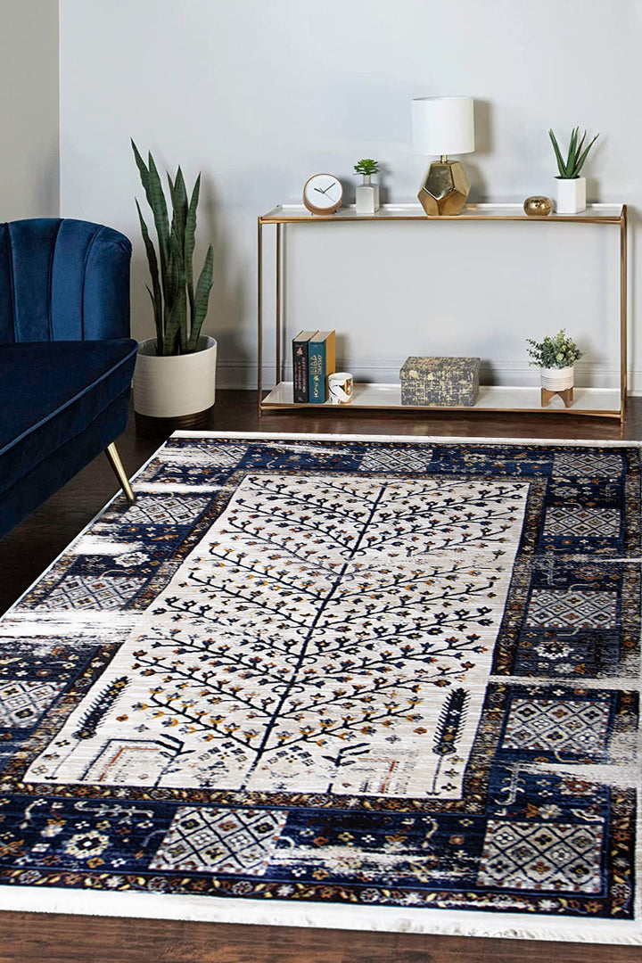 Turkish Allure Rug - 6.5 x 9.8 FT -  Beige - Elegant Woven Design with Premium Quality